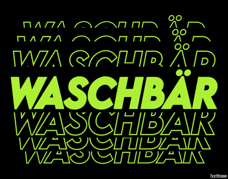 Waschbär Texteffekt
