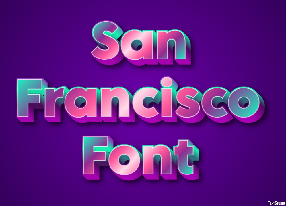 San Francisco Font Texteffekt
