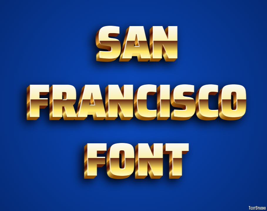 San Francisco Font Texteffekt