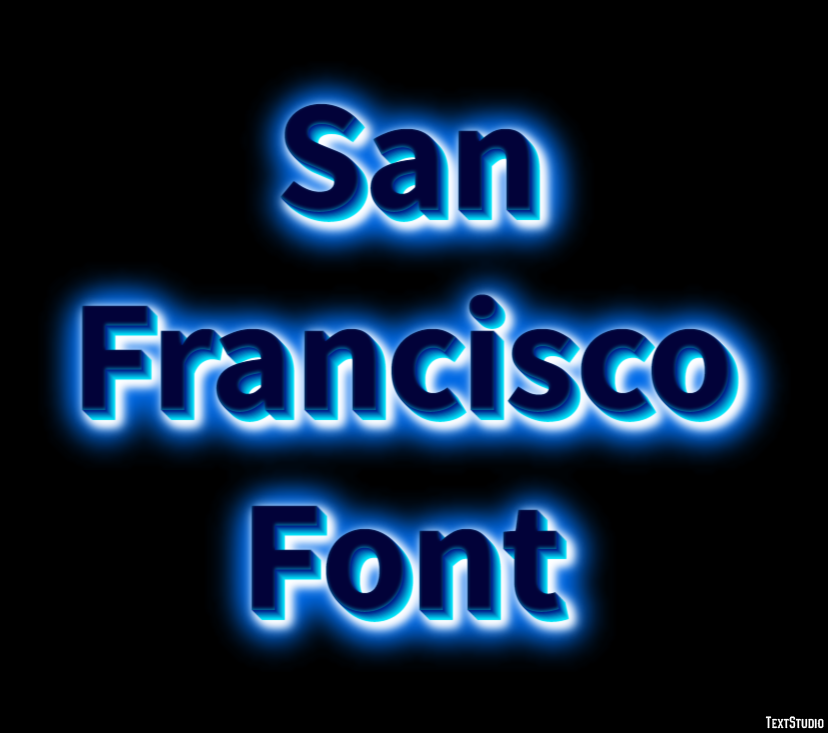 San Francisco Font Text Effect