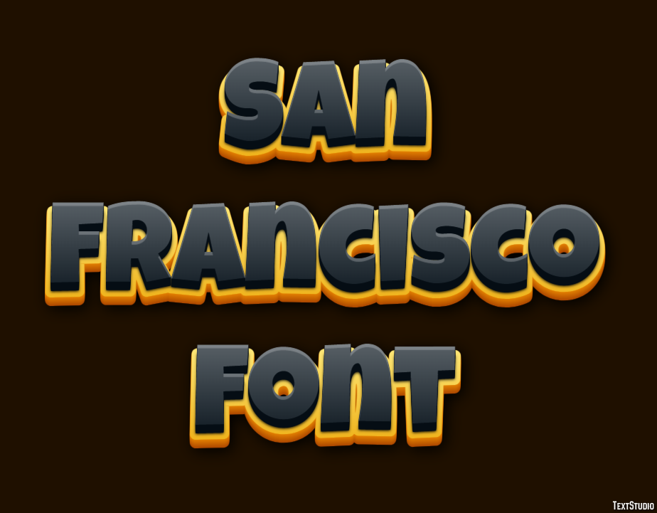 San Francisco Font Texteffekt