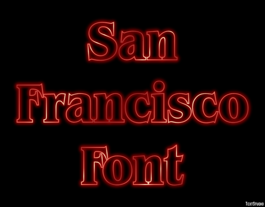 San Francisco Font Texteffekt