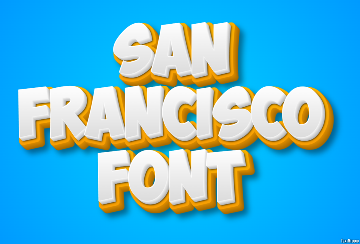 San Francisco Font Texteffekt