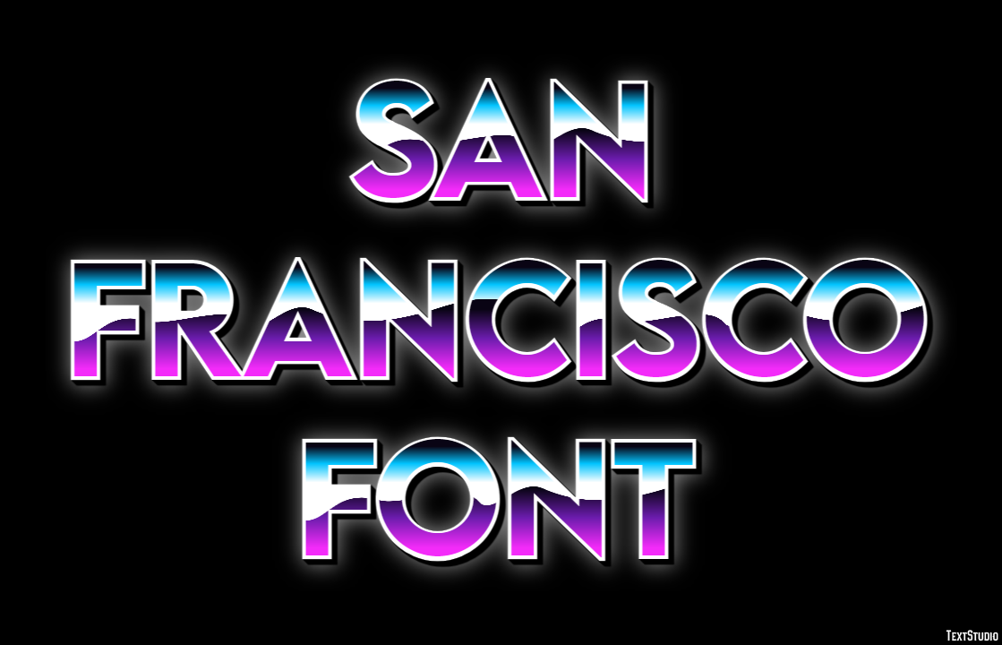 San Francisco Font Texteffekt
