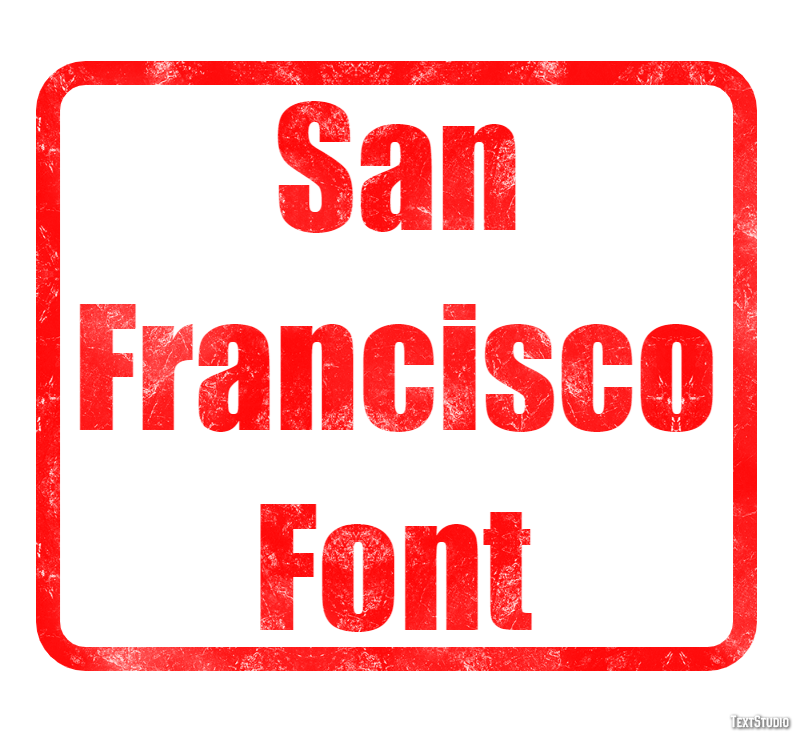 San Francisco Font Texteffekt