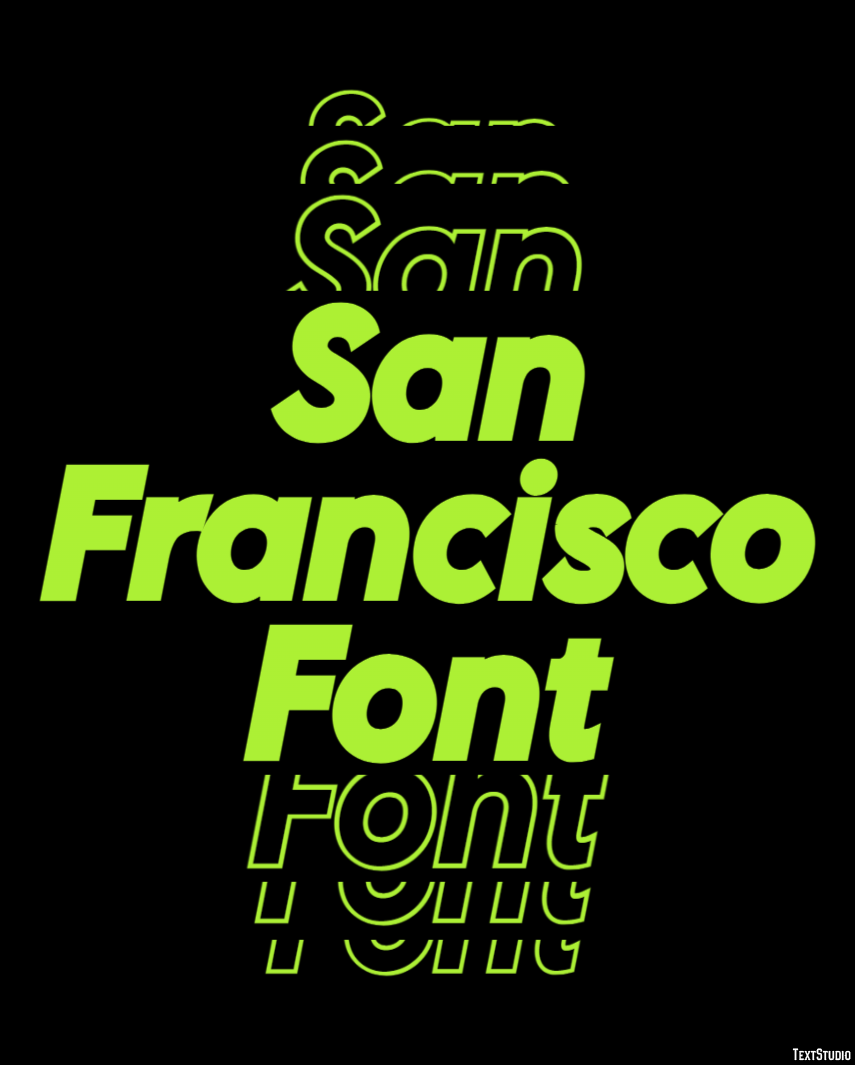 San Francisco Font Texteffekt