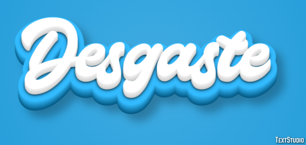 Desgaste Effetto testo