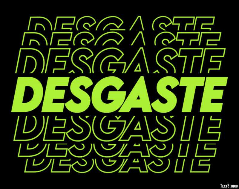 Desgaste Effetto testo