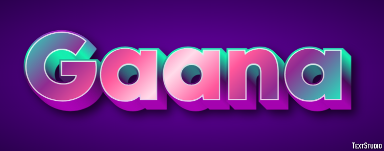 Gaana Texteffekt
