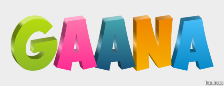 Gaana Efecto de texto