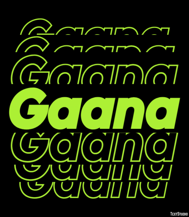 Gaana Texteffekt