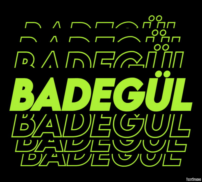 Badegül Texteffekt