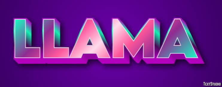 Llama Texteffekt