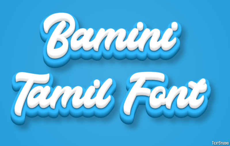 Bamini Tamil Font Metin Efekti