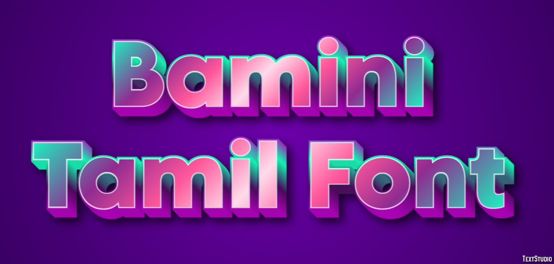 Bamini Tamil Font Metin Efekti