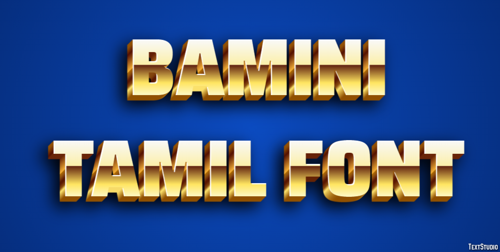 Bamini Tamil Font Efecto de Texto
