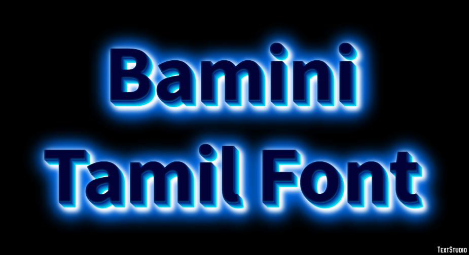Bamini Tamil Font Metin Efekti