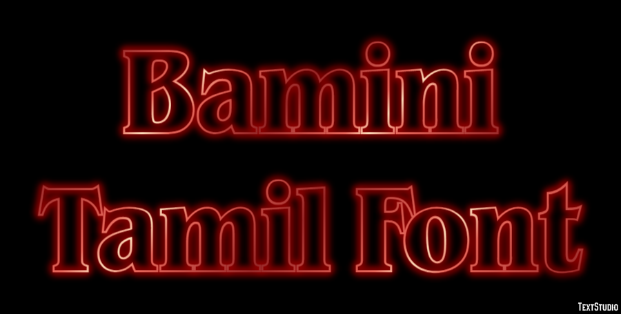 Bamini Tamil Font Metin Efekti