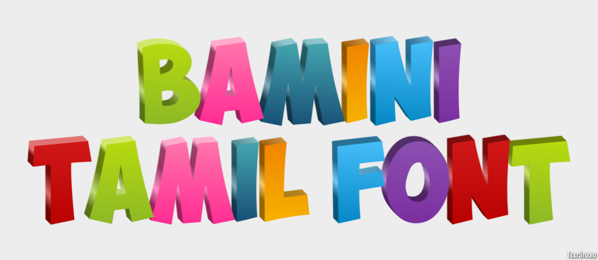 Bamini Tamil Font Metin Efekti