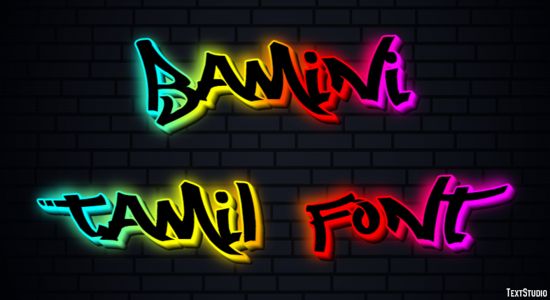 Bamini Tamil Font Metin Efekti
