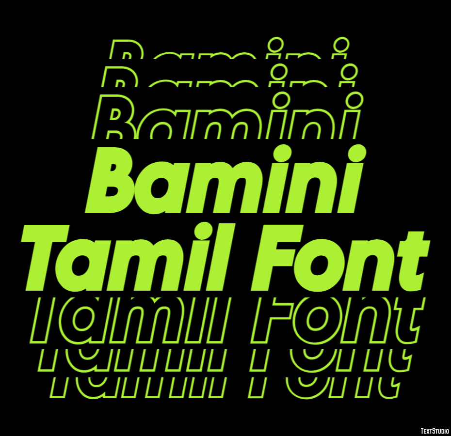 Bamini Tamil Font Metin Efekti