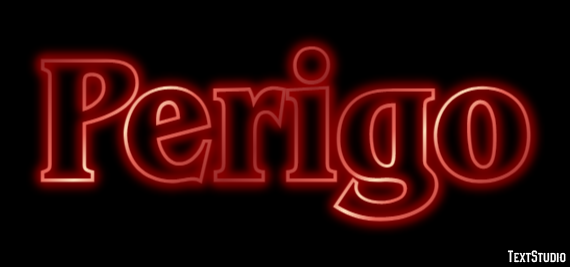 Perigo Efeito do texto