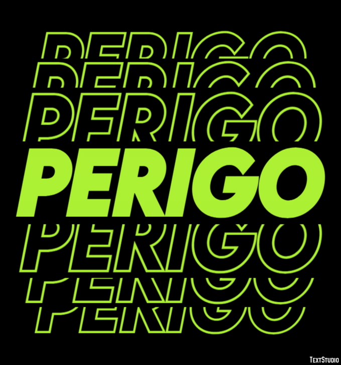Perigo Efeito de texto