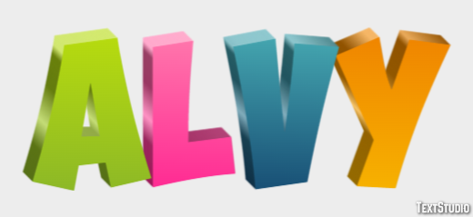 Alvy Эффект текста