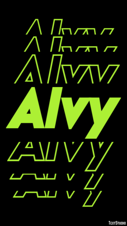 Alvy Texteffekt
