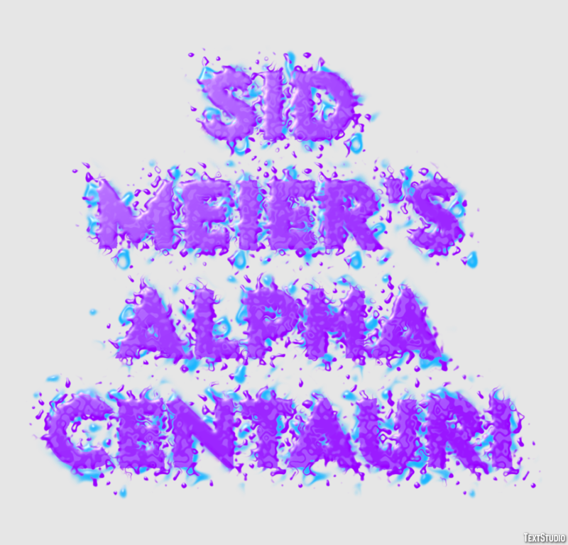 Sid Meier's Alpha Centauri Tekst Effect