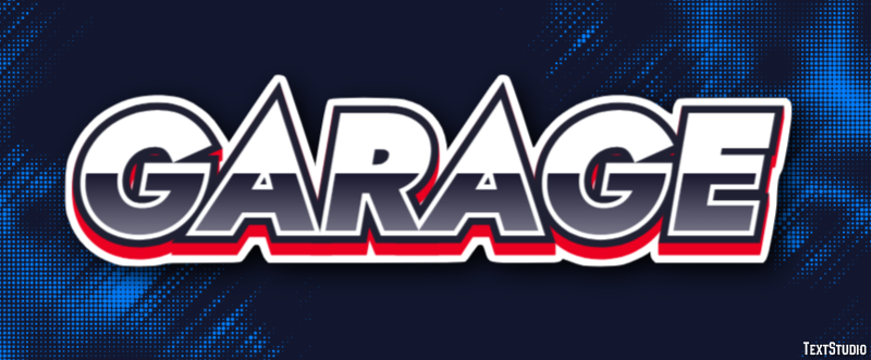 Garage Эффект текста