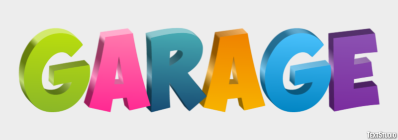 Garage Efecto de Texto