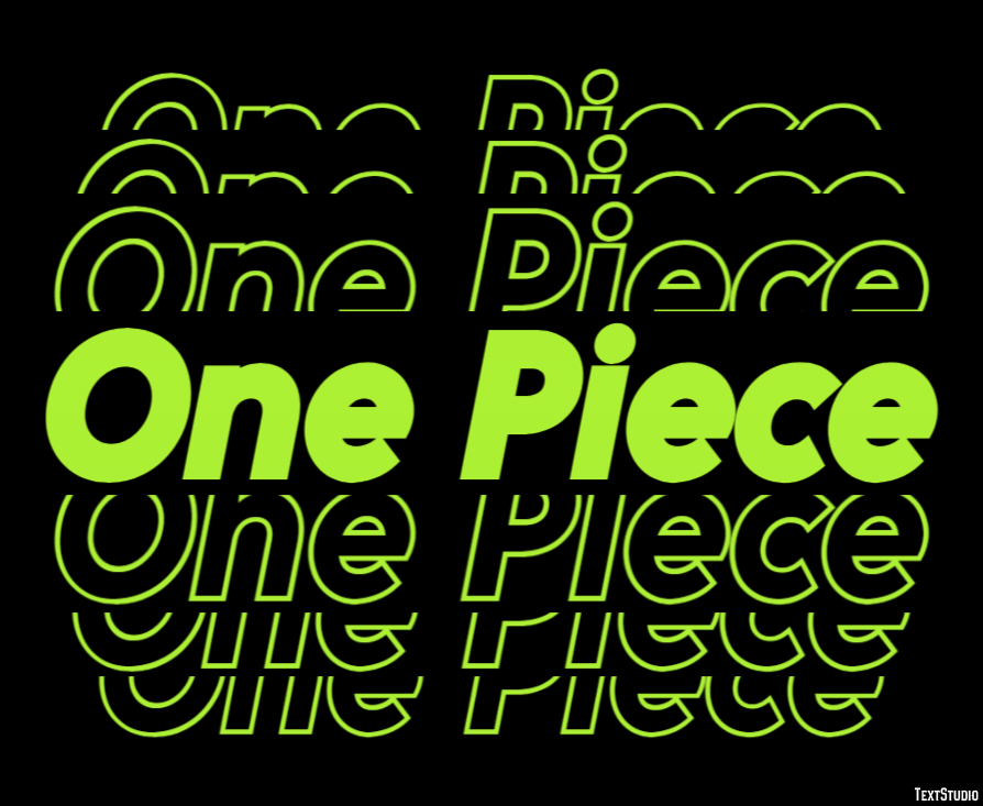 One Piece Efekt tekstowy