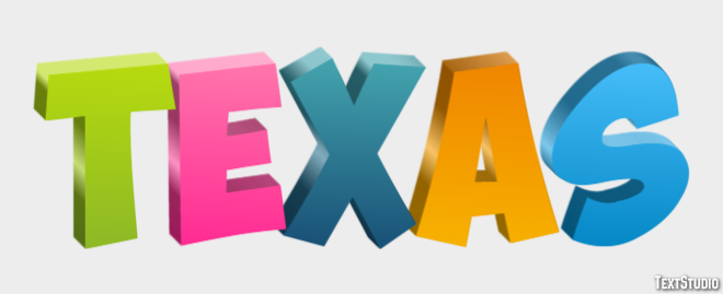 Texas Text effect