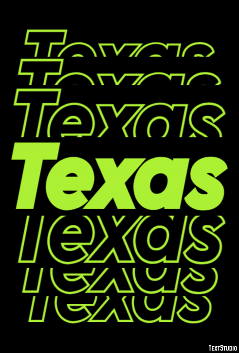 Texas Text effect