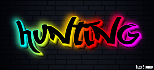 Hunting Text Effect