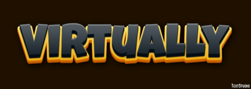 Virtually Efeito de texto