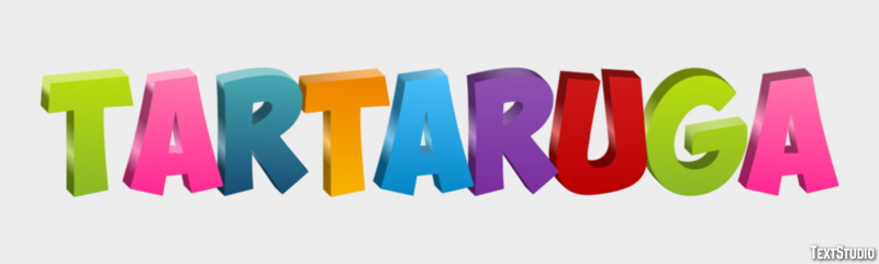 Tartaruga Tekst effect