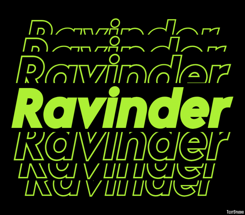 Ravinder Efekt tekstowy