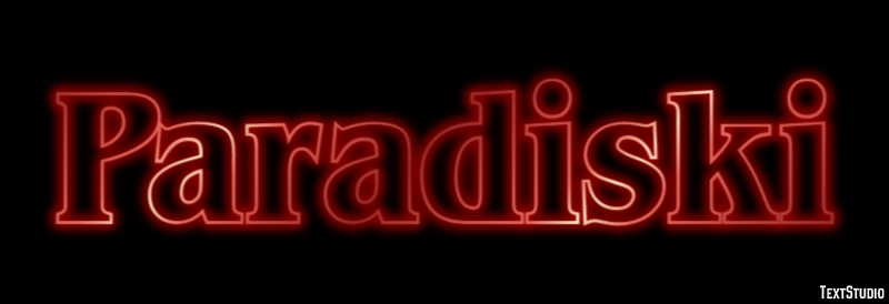 Paradiski Effetto testo