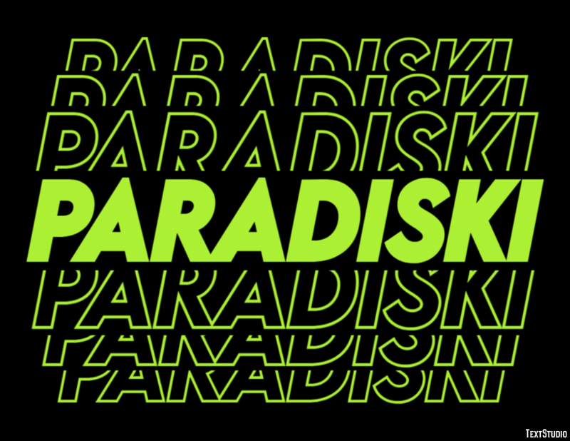 Paradiski Effetto testo