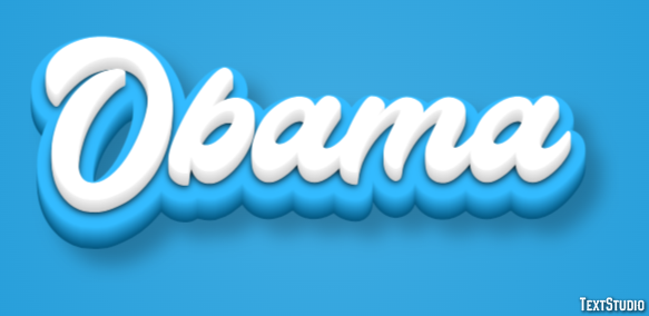 Obama テキスト効果