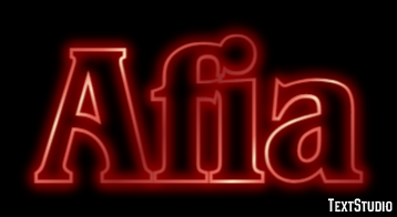 Afia Tekst effect