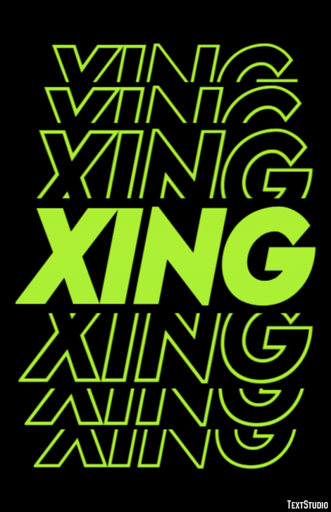 XING Efecto de Texto