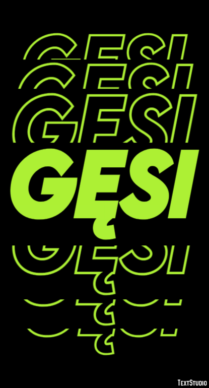 Gęsi Efekt tekstowy