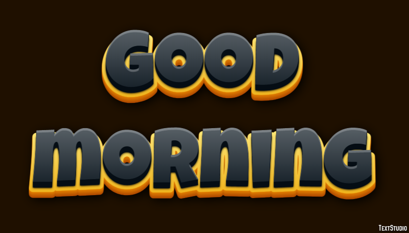 Good morning Effetto testo