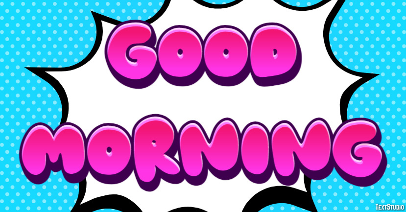 Good morning Effetto testo