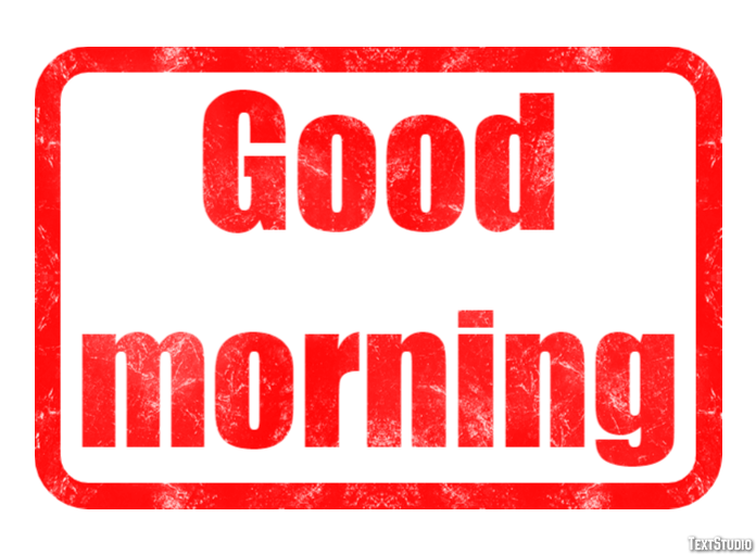Good morning Effetto testo