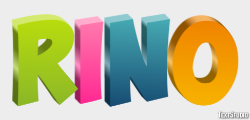 Rino Efecto de Texto