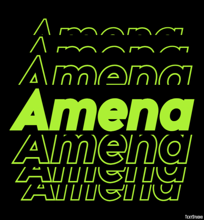 Amena Эффект текста